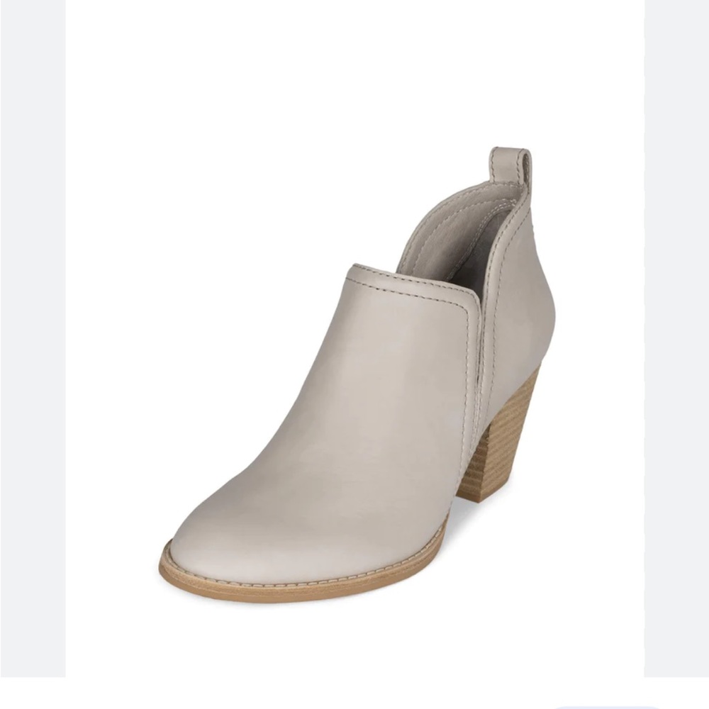 Jeffrey Campbell Rosalee Slip-On Bootie, Ivory Leather, Womens Size 7 M